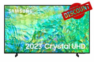 Samsung 43 Inch CU8000 4K UHD Smart TV (2023) - Crystal 4K HDR TV With Alexa Built-In & Gaming Hub