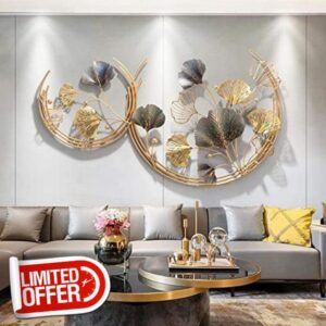 GXSDYYDS 3D Ginkgo Tree Metal Wall Art Decor