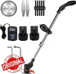Cordless Battery Electric Lawn Mower Electric Garden Tool Lawn Mower for Lawn And Garden 21V 4500MAH 2 batteries-1 Battery
