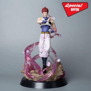 LekLai Hunter X Hunter Hisoka Morow Handmade 32Cm/12.6 inch Hisoka Figure Statue Anime Collection Figurine Doll Toys for Anime Fans