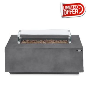Tower T978528 Magna Rectangular Gas Fire Pit made from Magnesium Oxide