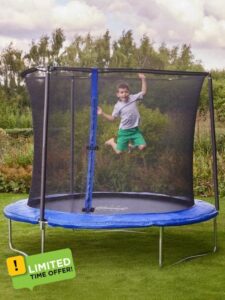 Sportspower Bounce Pro Kids Outdoor Trampoline with Enclosure Net and Protective frame Pad