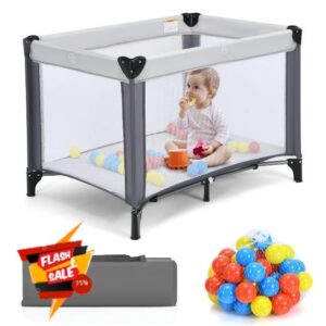 COSTWAY Travel Cot
