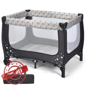 Maxmass 2-in-1 Baby Travel Cot