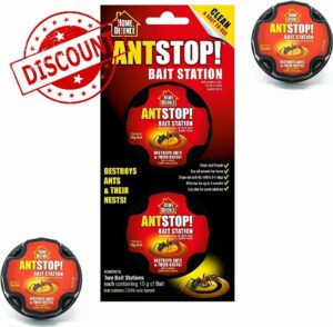 Ant Stop Ant Killer Bait Station Ant Traps Outdoor and Indoor. Destroys Ants along with their Nests. Insect Control and Pre-baited Ant Station. (Pack of 1-2 Baits).
