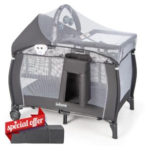 COSTWAY 4 in 1 Foldable Travel Cot