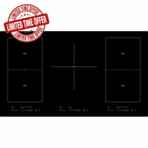 electriQ 90cm 5 Zone Induction Hob with Flex Zone