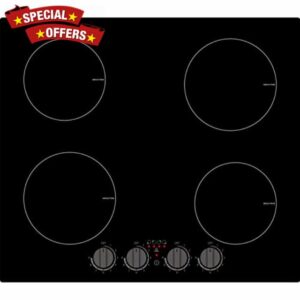 electriQ 60cm 4 Zone Induction Hob with Knob Controls