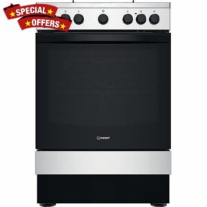 Indesit 69 Litre Dual Fuel Cooker - White