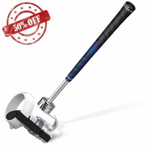 Weighted Golf Club Attachment for Oculus - 90 DEGREE VERSION Aluminum Golf Club Adapter Compatible with Quest 2 and Pro