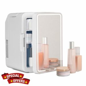 eklipt Mini Fridge for Bedrooms 10L/12 Cans with AC/DC Powered