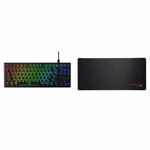 HYPERX Alloy Origins Core – Tenkeyless Mechanical Gaming Keyboard – RGB LED Backlit & HX-MPFS-XL Fury S Pro - Gaming Mouse pad XL (90cm x 42cm)