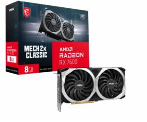 MSI Radeon RX 7600 MECH 2X CLASSIC 8G OC (8GB GDDR6/PCI Express 4.0/2695MHz/18000MHz)