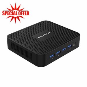 MINISFORUM Mini PC GK41 8GB DDR4 128GB SSD Intel Celeron J4125 Processor Dual LAN Mini PC