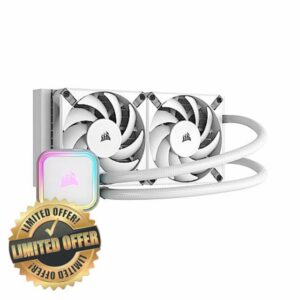 CORSAIR H100i RGB ELITE Liquid CPU Cooler - 240mm AIO - AF120 ELITE PWM Fans - Intel® LGA 1700