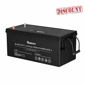 Renogy 12V 200Ah LifePO4 Lithium Battery with Built-in Bluetooth module 5.0