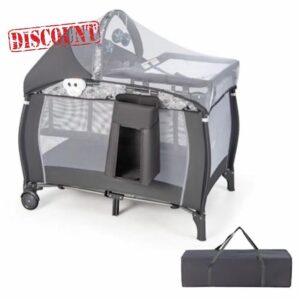 GYMAX Baby Travel Cot