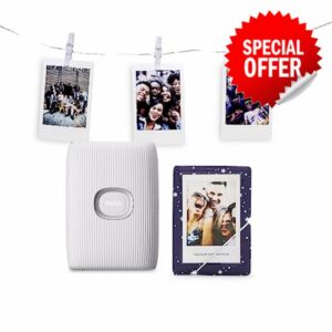 instax Limited Edition LINK 2 portable smartphone printer with photo album and LED display lights