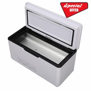 Portable Insulin Cooler Refrigerated Box Car Small Refrigerator Mini Drug Constant Temperature Refrigerator with LED Display (Button Type)