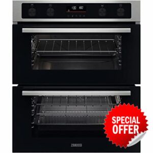 Zanussi Series 40 AirFry Built Under Double Oven - Stainless Steel