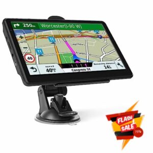 Sat Nav GPS Navigation for Car Truck: 2023 Touchscreen 7 Inch 8G 256M Navigation Device with Voice Guidance Speed Camera Warning Lifetime Free Map Update