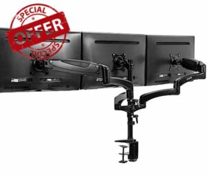 VIVO Triple Monitor Height Adjustable Desk Mount
