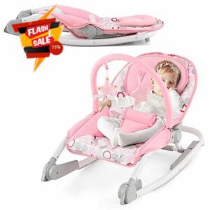 GYMAX Foldable Baby Rocker