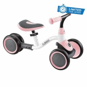 Globber Learning Bike for 12 Months Plus - 2 Height Adjustable and Anti Slip Seat - Puncture Free Wheels - Walking Stability Ride on - 2 Year Warranty