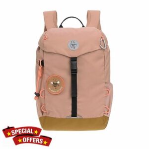 Lässig Children's Hiking Backpack with Chest Strap Padded Shoulder Straps Water-Repellent 14 Litres/Big Outdoor Backpack Nature Brown