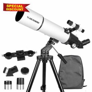 Telescope 80mm Aperture 600mm - Astronomical Refracting Telescope for Adults & Beginners - Travel Telescope AZ Mount with Backpack