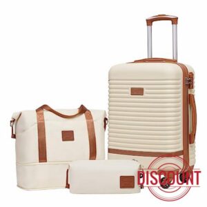 COOLIFE Suitcase Trolley Carry On Hand Cabin Luggage Hard Shell Travel Bag Lightweight with TSA Lock