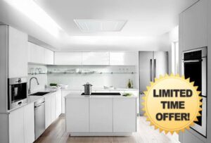 ViandPro – Opus Flush Fit Ceiling Hood 90×50 White – Ducted – VP-CH95WHT            [Energy Class A]