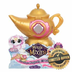 Magic Mixies Magic Genie Lamp with Interactive 8 inch Pink Plush Toy & 60+ Sounds and Reactions