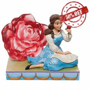 Enesco Corporation - Disney Belle Clear Resin Rose Seated 5In Figure