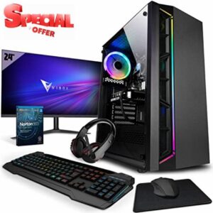 Vibox V-136 Gaming PC - 24" Monitor Bundle - AMD Ryzen 5 4500 Processor - Nvidia RTX 4060 8GB Graphics Card - 16GB RAM - 1TB SSD - Windows 11 - WiFi