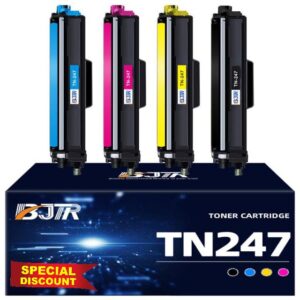 BJTR TN247 TN-243CMYK Toner Value Pack Compatible for Brother TN247 TN243 HL-L3230CDW MFC-L3710CW DCP-L3550CDW DCP-L3510CDW HL-L3210CW MFC-L3770CDW MFC-L3750CDW MFC-L3730CDN (4-Pack)