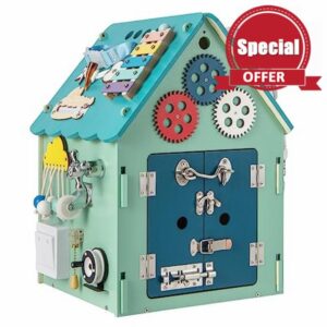 COSTWAY Wooden Busy Board