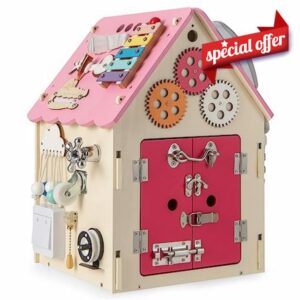 COSTWAY Wooden Busy Board