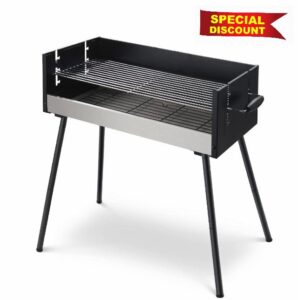 DiiDa Charcoal BBQ Grill 3 Stage Temperature 73 * 35cm Barrel BBQ Large Warming Surface Outdoor Garden Barbecue Heat Smoke