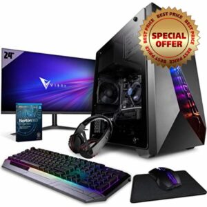 Vibox II-106 Gaming PC - 24" Monitor Bundle - Six Core Intel i5 10400F Processor 4.3GHz - Nvidia RTX 4060 Ti 8GB Graphics Card - 16GB RAM - 1TB NVMe SSD - Windows 11 - WiFi
