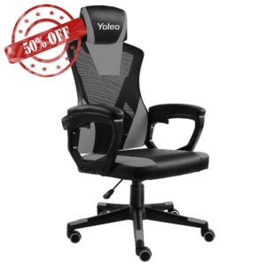 YOLEO Office Chair Ergonomic Desk Chair with 90°-135° Tilt Angle Gaming Chair