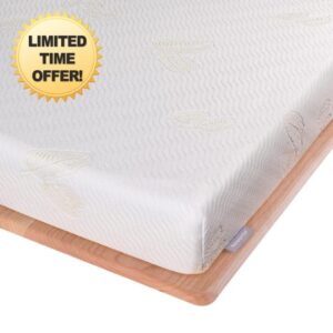 Newentor® 4 Inch Memory Foam Mattress Topper Double Bed - 10cm Dual-Layer Mattress Topper with Removable Zipped Cover - Cooling Mattress Topper for Back and Neck Pain