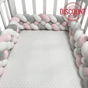 Braided Cot Bumper Cushion Soft Knot Pillow Cot