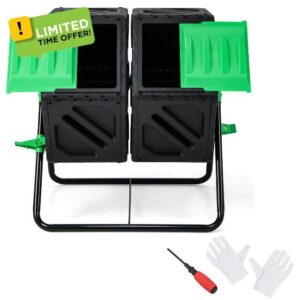 TANGZON Single/Dual Chamber Garden Tumbling Composter