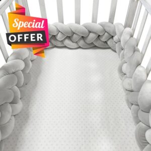 Braided Cot Bumper Cushion Soft Knot Pillow Cot
