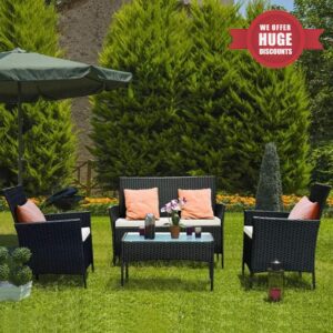bigzzia Rattan Garden Furniture Set