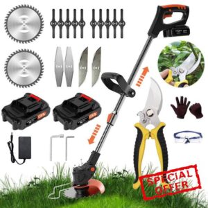 Battery Lawn Trimmer with 2 Ah Battery and Charger