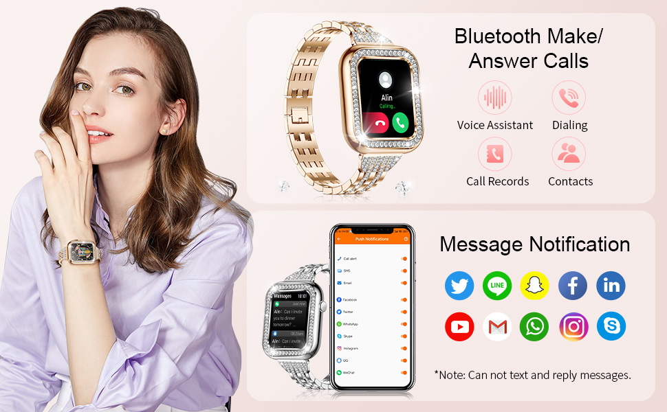 LIGE smart watch for women