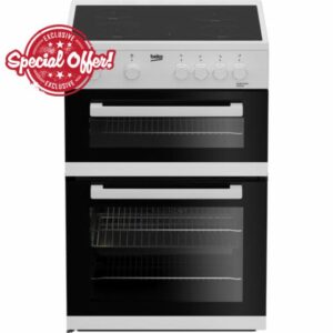 Beko ETC611W 60cm Oven Electric Cooker with Ceramic Hob - White