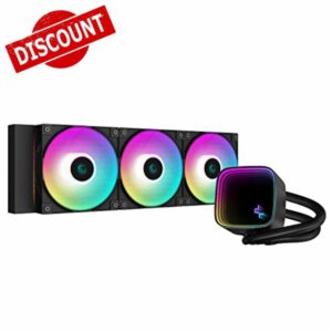 DeepCool LS720 SE Liquid Cooler 360mm 4th Gen Dual-Chamber Pump 3100RPM 300w TDP AIO Cooler Anti-Leak Tech 5v-3pin ARGB Fans CPU Water Cooler Infinity Mirror Block for AMD AM4/AM5 LGA 1700/12